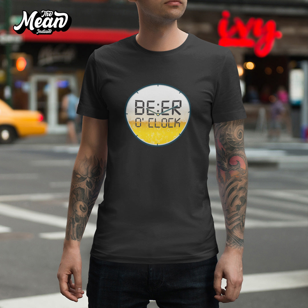 Men's Beer O Clock T-shirt The Mean Indian Store