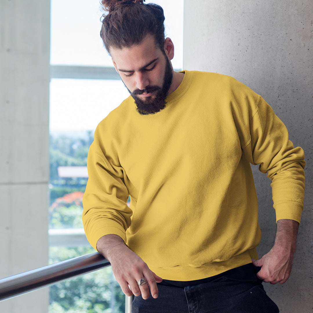 Men's Golden Yellow Sweatshirt The Mean Indian Store
