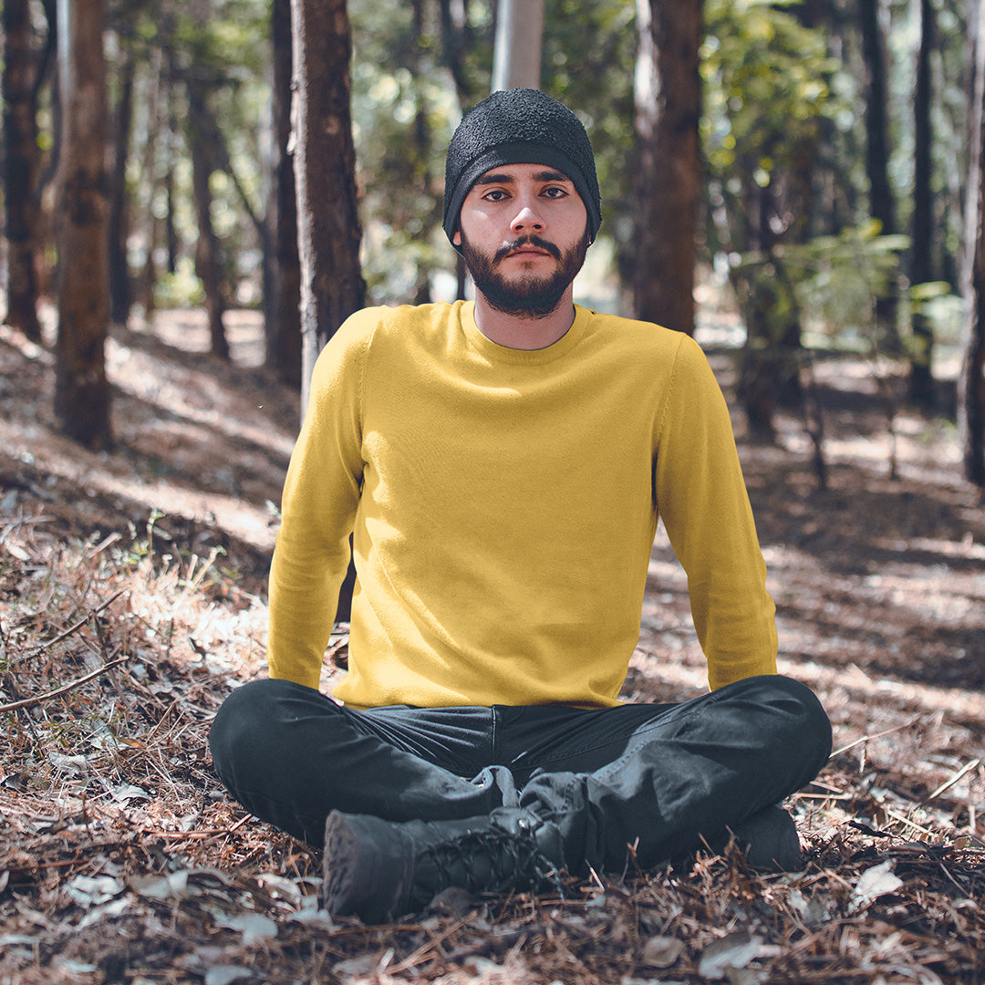 Men's Golden Yellow Sweatshirt The Mean Indian Store