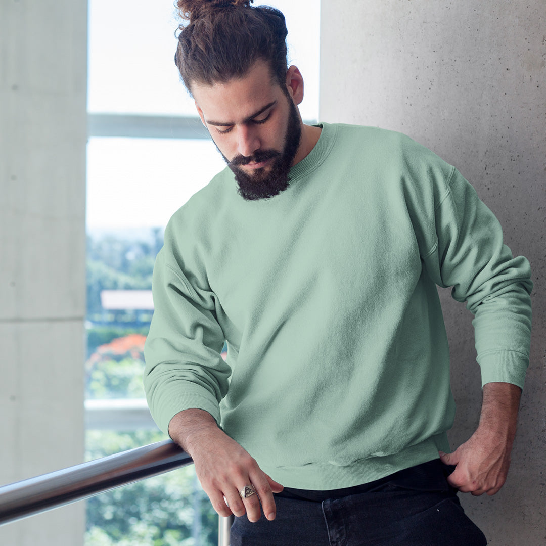 Men's Mint Green Sweatshirt The Mean Indian Store