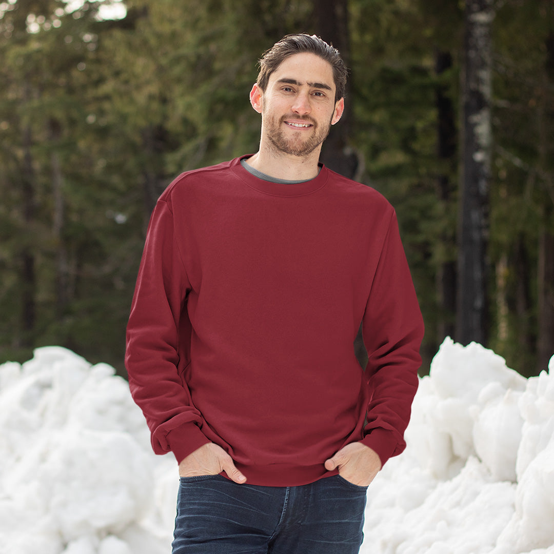 Men's Solid Maroon Sweatshirt The Mean Indian Store