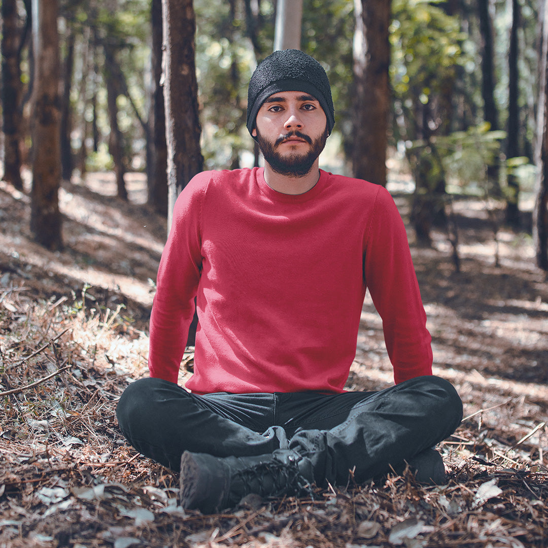 Men's Solid Red Sweatshirt The Mean Indian Store