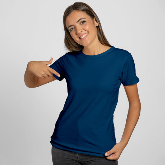 Navy Blue - Women T-shirt The Mean Indian Store