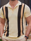 New striped jacquard sweater Short-sleeved business casual Polo shirt The Mean Indian Store