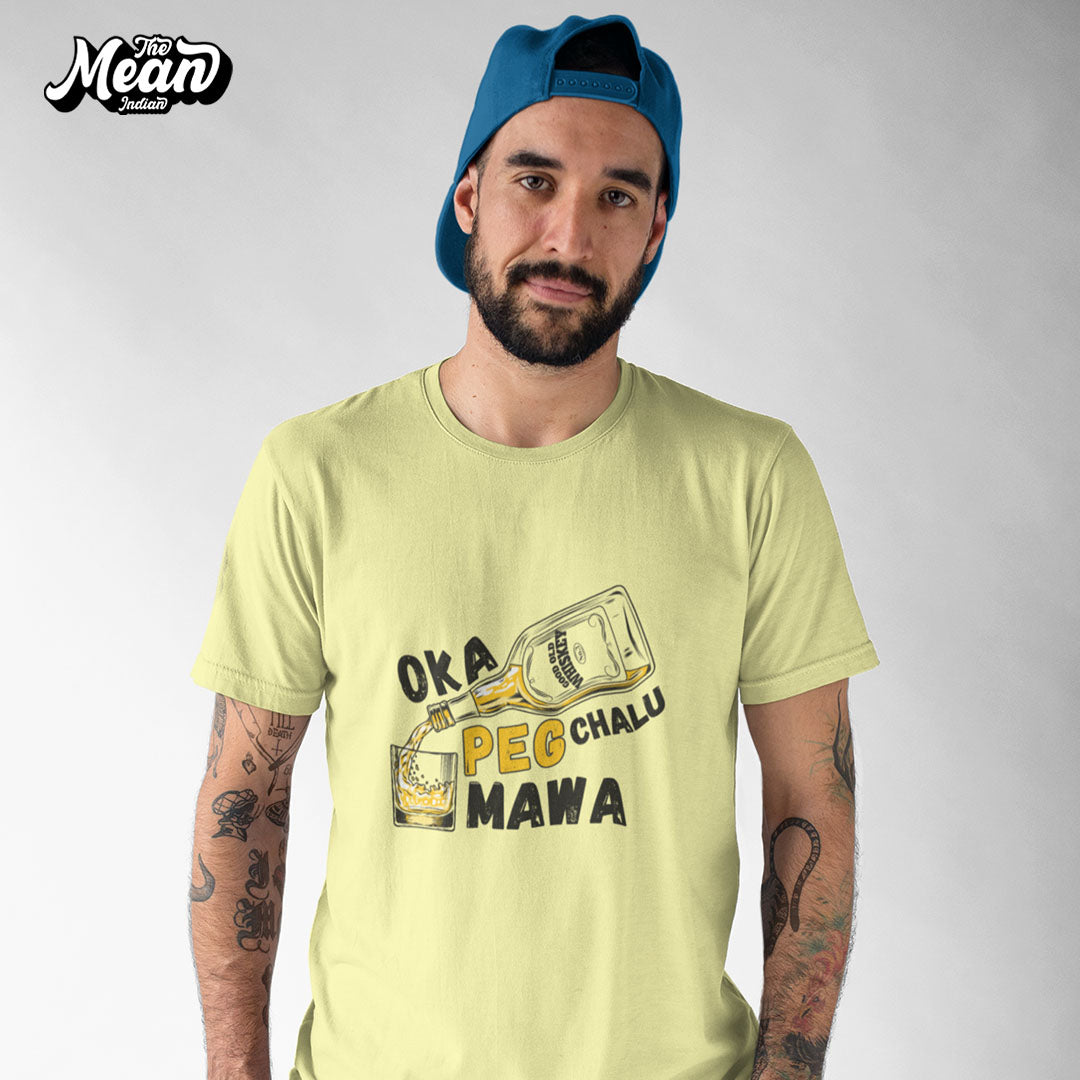 Okka Peg Chalu Mawa - Telugu T-shirt The Mean Indian Store