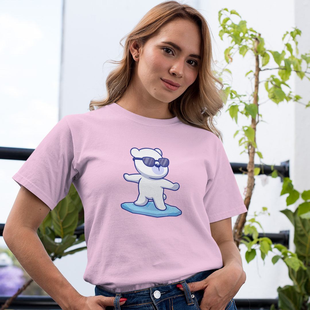 Polar Bear Surfing - Women's T-shirt The Mean Indian Store