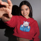 Reading Polar Bear - Women's Crop Hoodie The Mean Indian Store