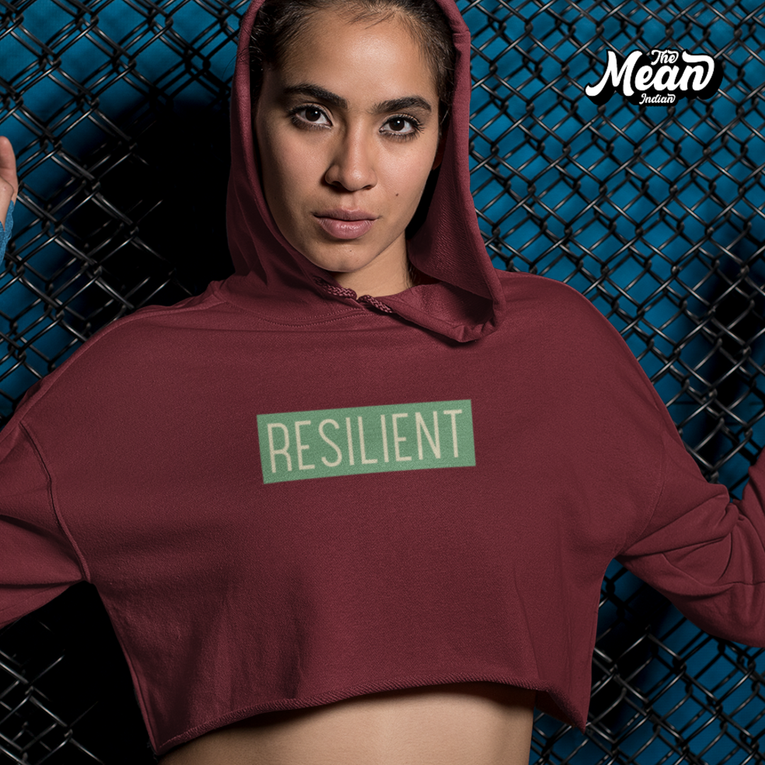 Resilient - Women's Crop Hoodie The Mean Indian Store