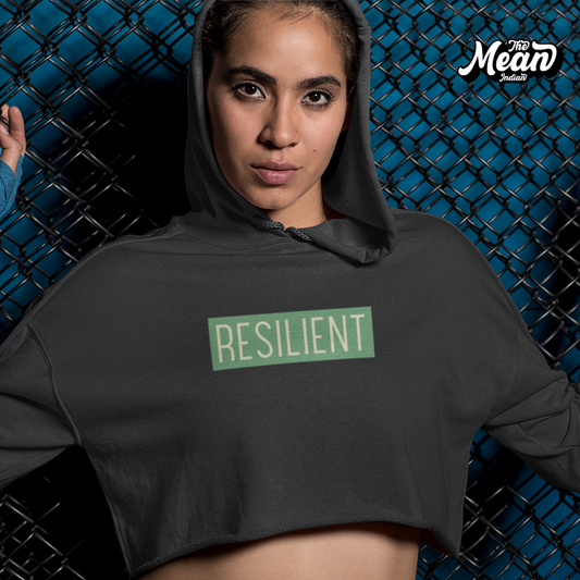 Resilient - Women's Crop Hoodie The Mean Indian Store