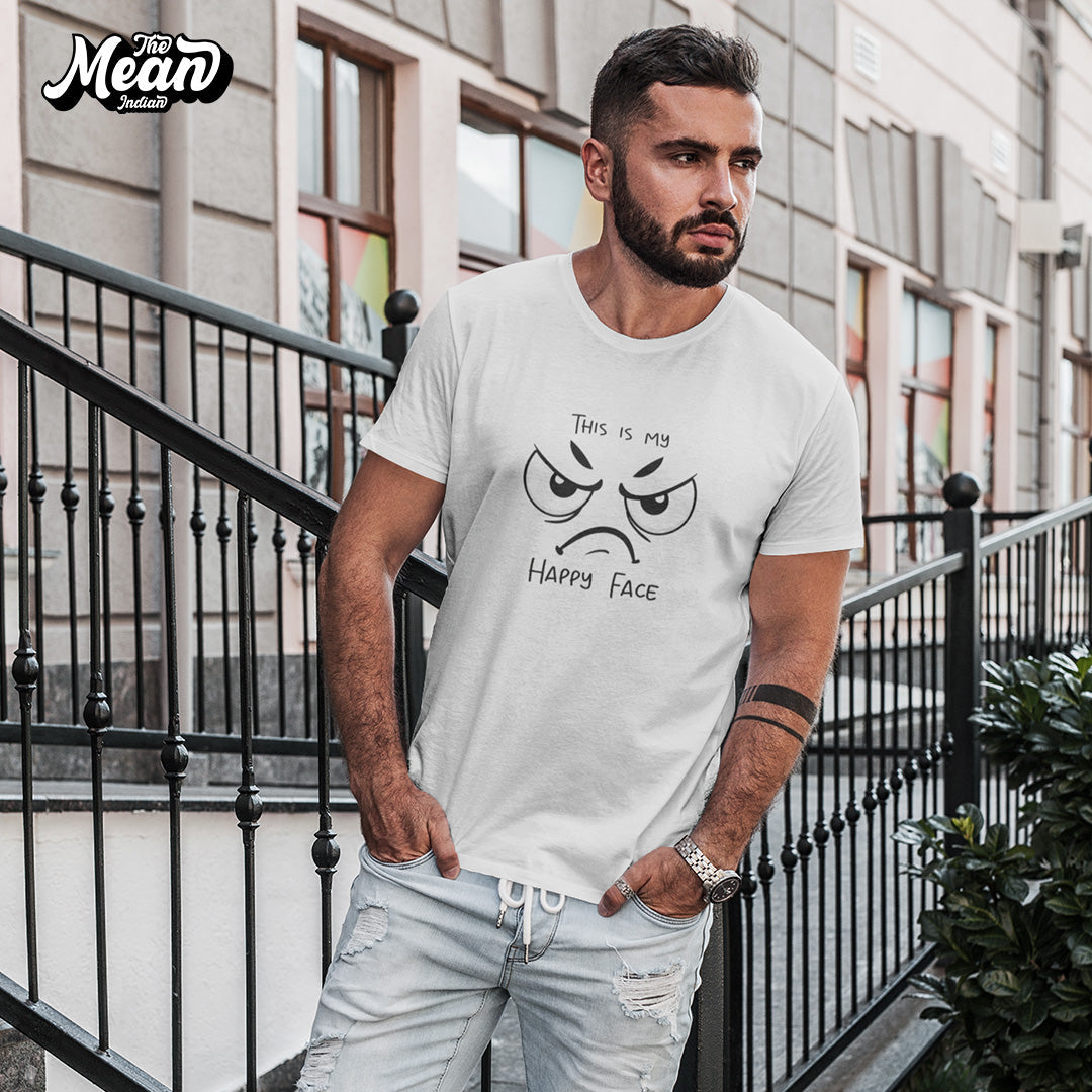 This is My Happy Face - Men's T-shirt The Mean Indian Store