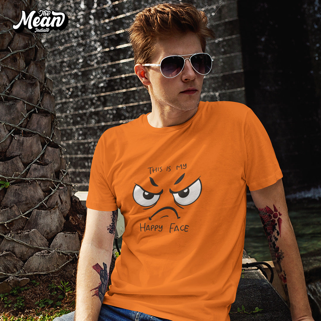 This is My Happy Face - Men's T-shirt The Mean Indian Store