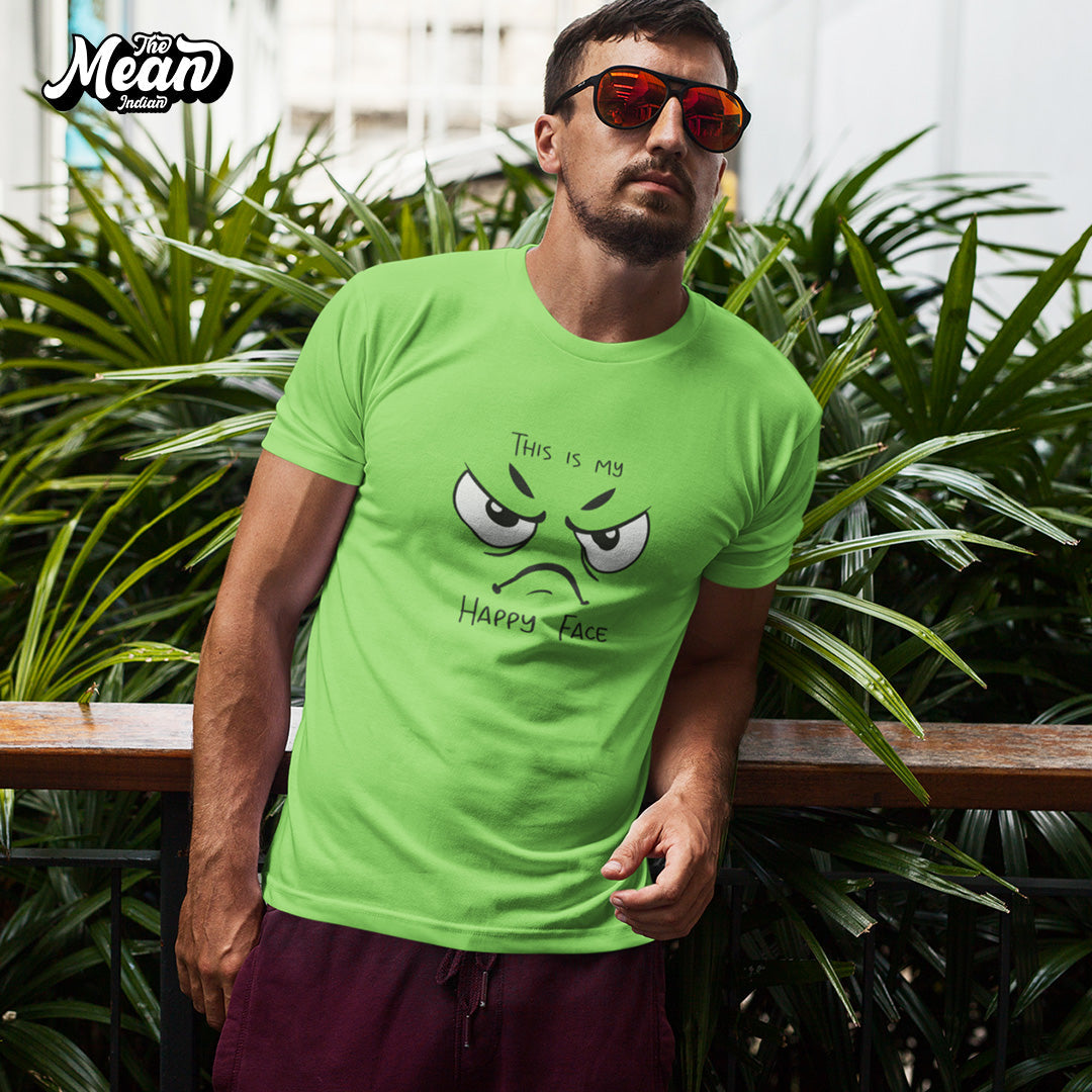 This is My Happy Face - Men's T-shirt The Mean Indian Store