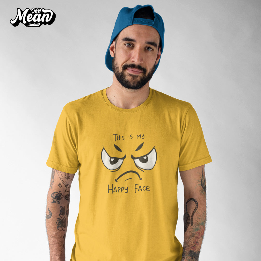 This is My Happy Face - Men's T-shirt The Mean Indian Store