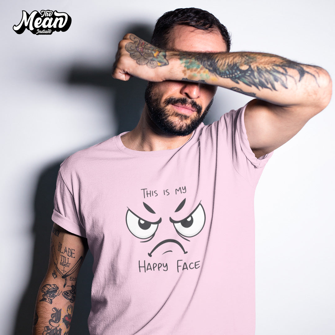 This is My Happy Face - Men's T-shirt The Mean Indian Store