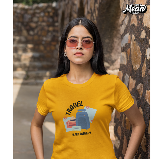 Travel is my Thearpy - Boring Women's T-shirt The Mean Indian Store
