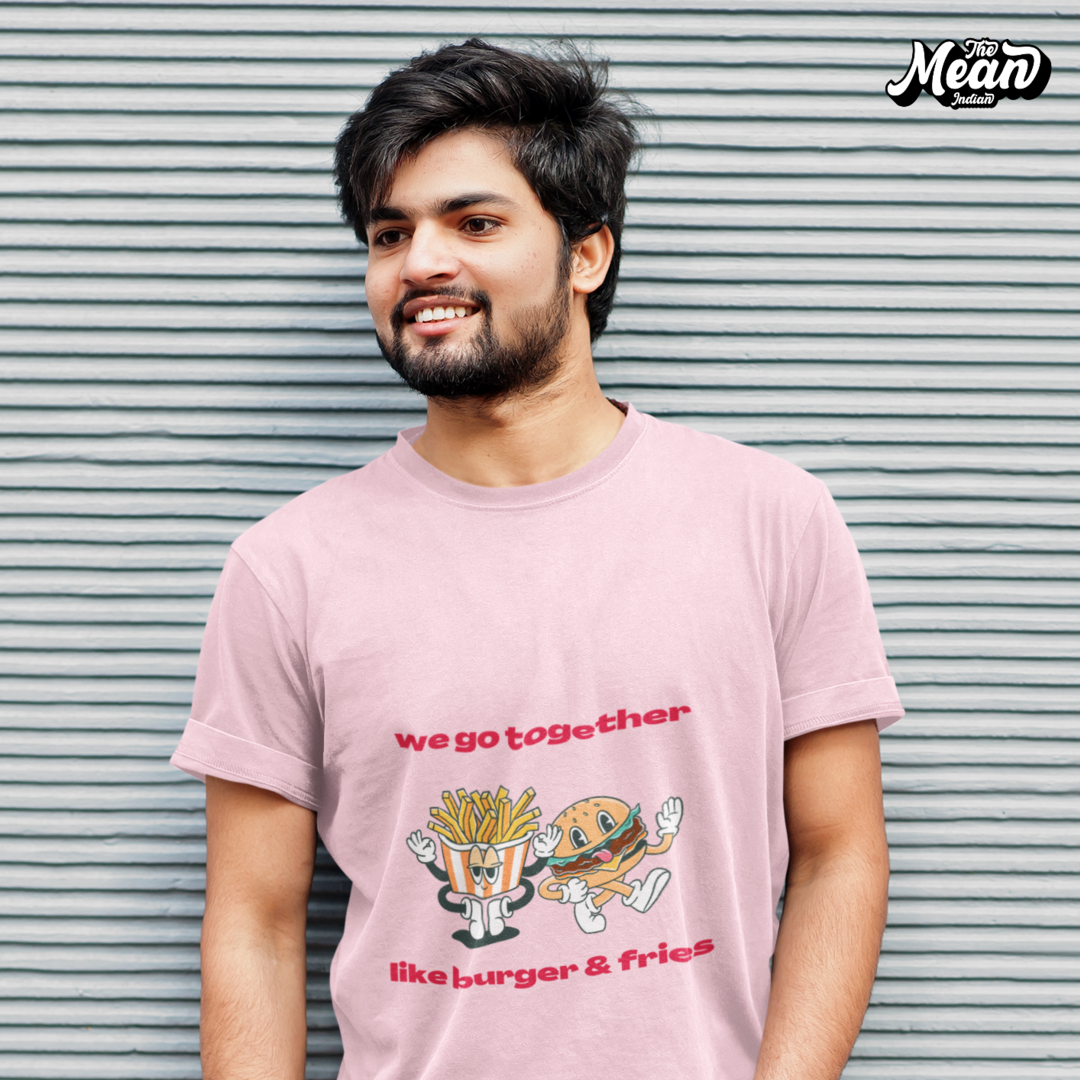We go together like burger & fries - Boring Men's T-shirt The Mean Indian Store