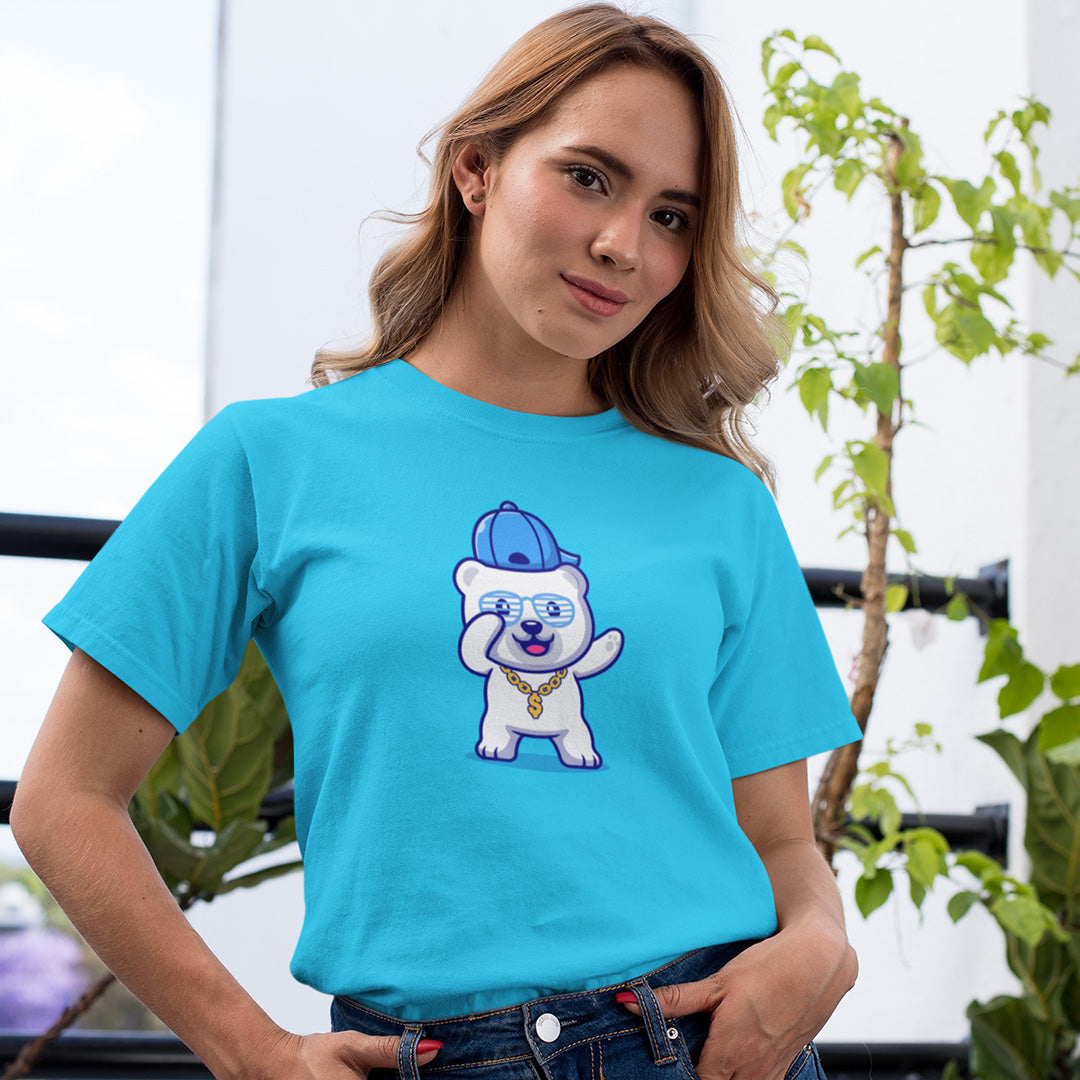 Women's Dab Polar Bear T-shirt The Mean Indian Store