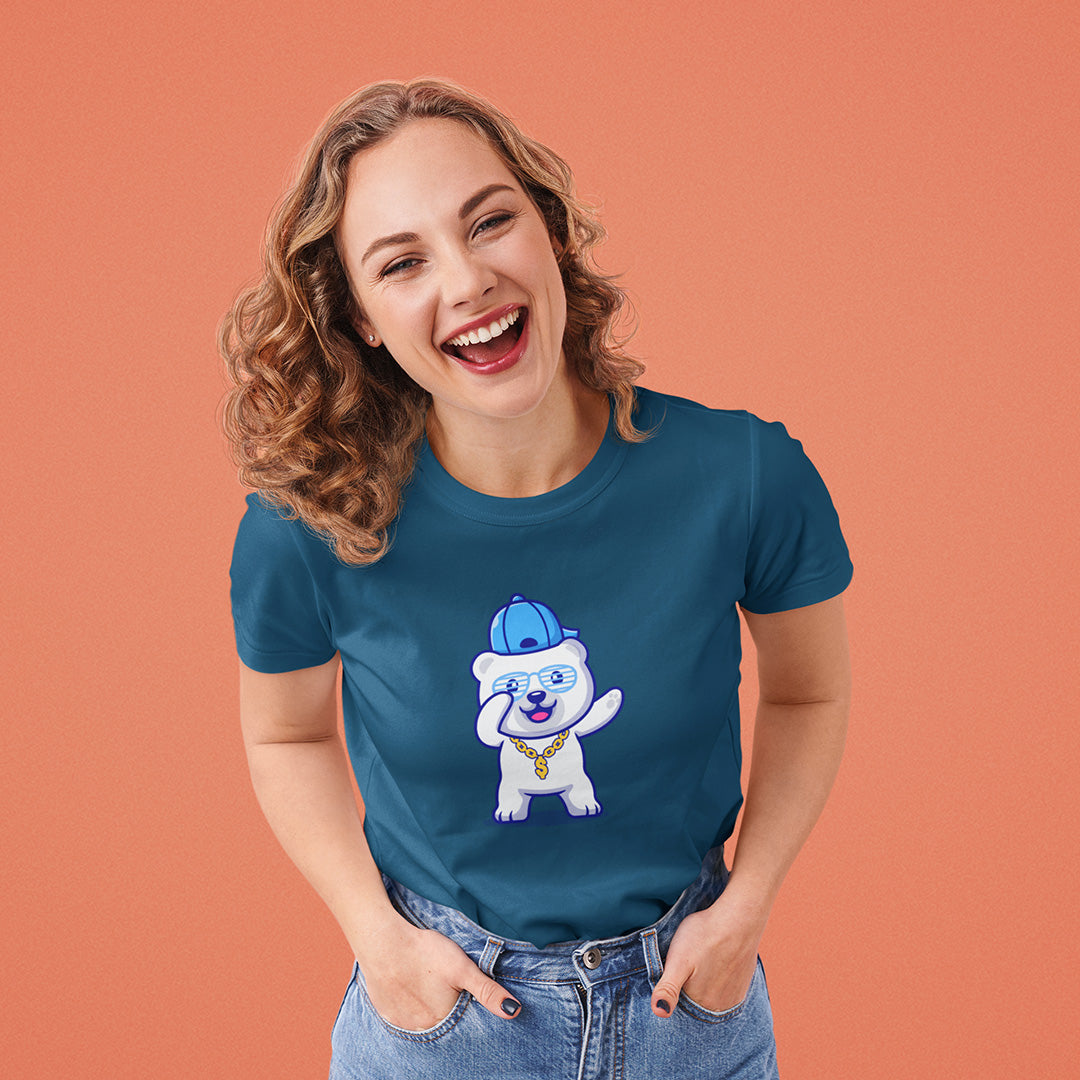 Women's Dab Polar Bear T-shirt The Mean Indian Store