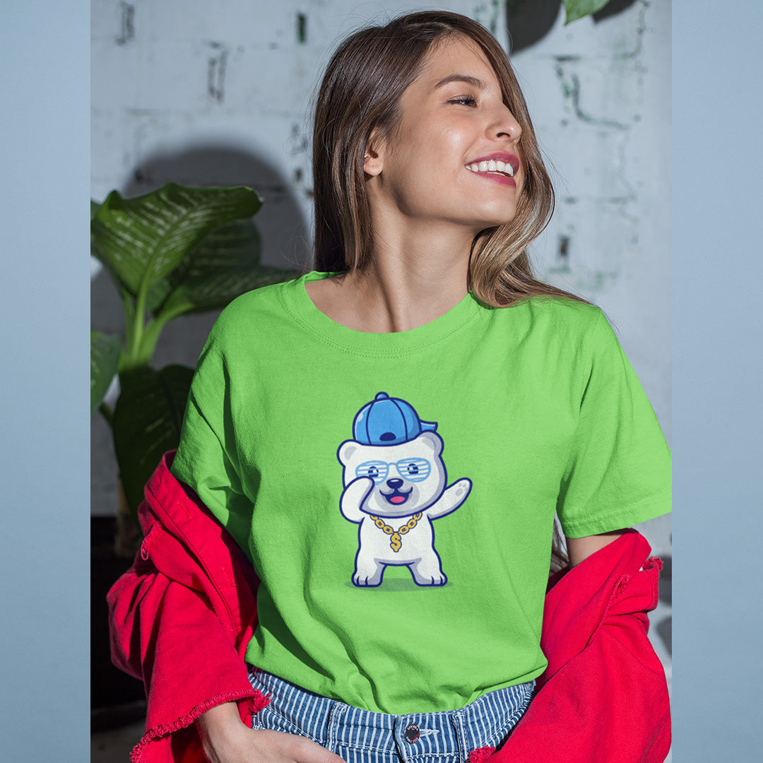 Women's Dab Polar Bear T-shirt The Mean Indian Store
