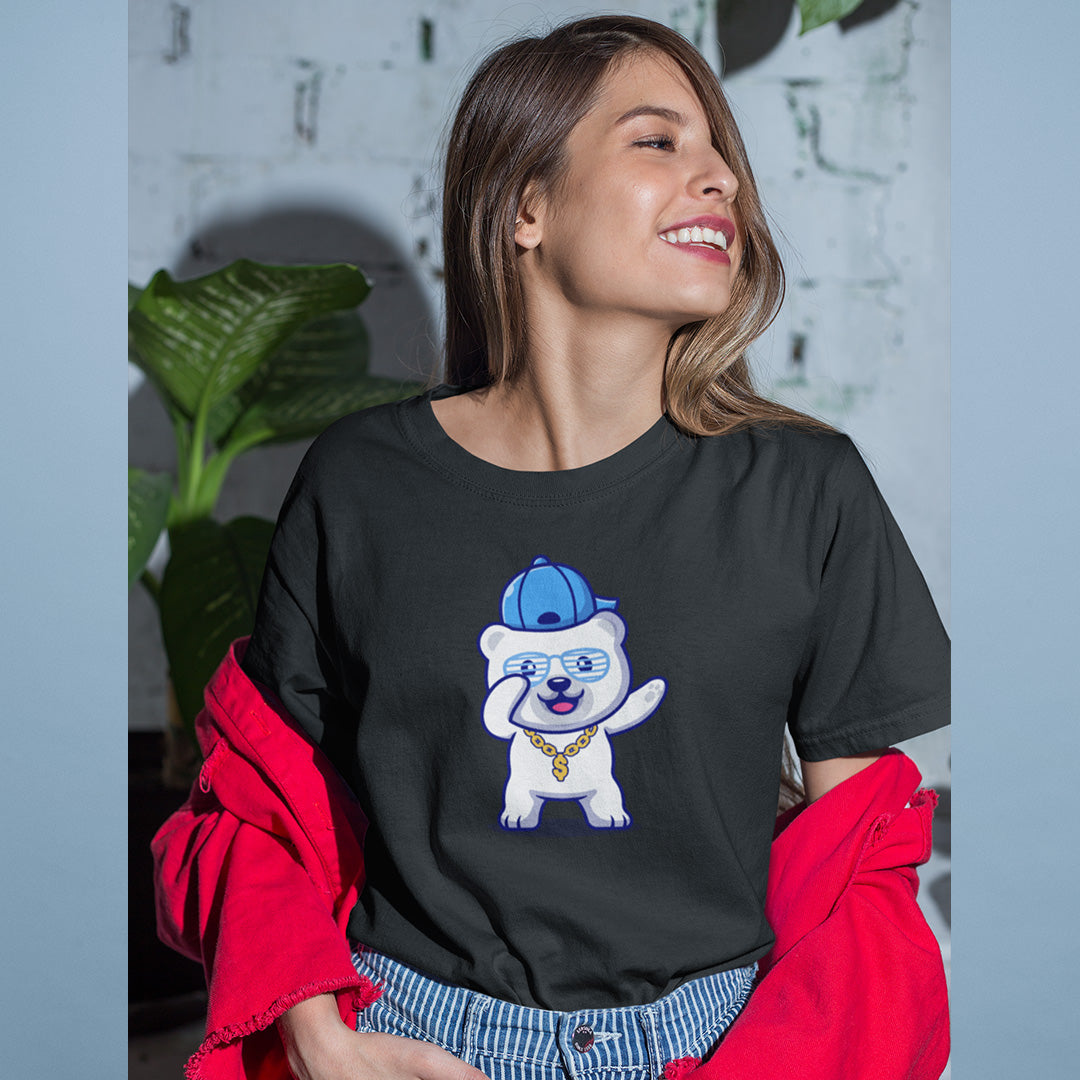 Women's Dab Polar Bear T-shirt The Mean Indian Store