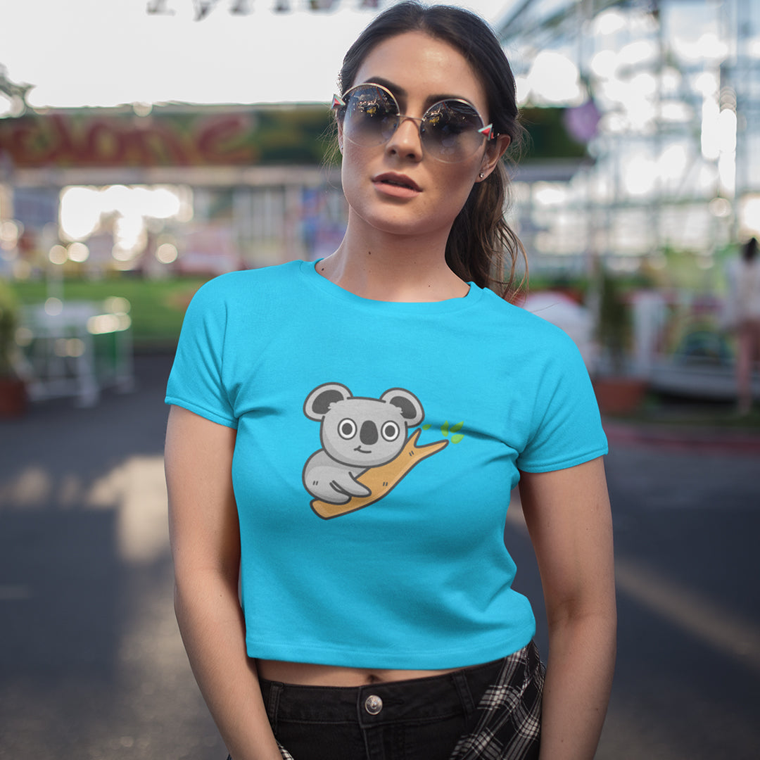 Women's Koala Crop Top The Mean Indian Store